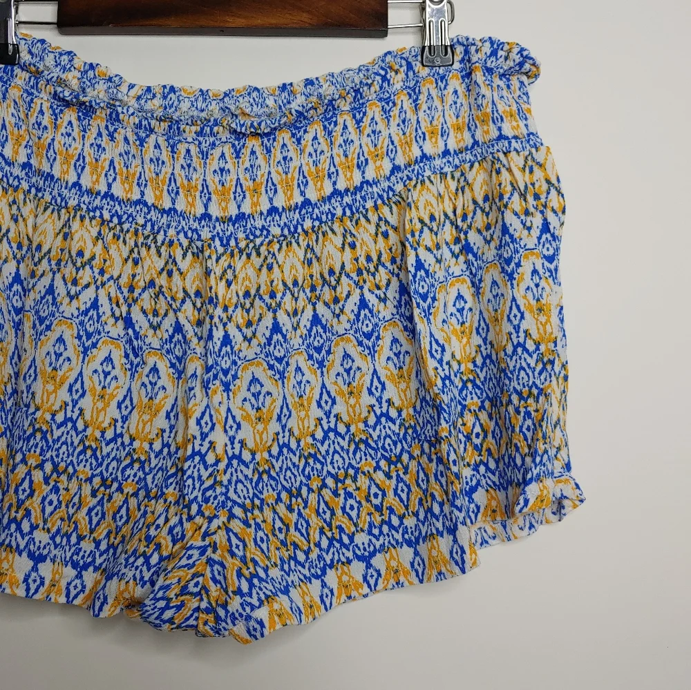 Scoop Women's Boho Multicolor Casual Comfortable Lounging Shorts Size XXL